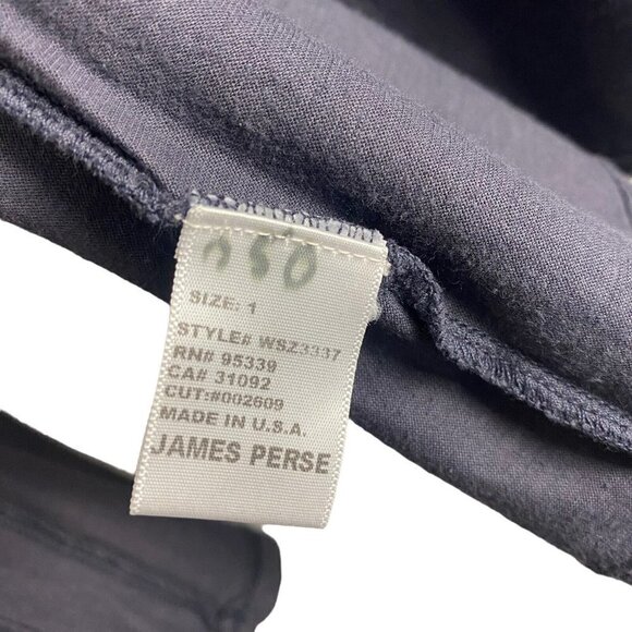 James Perse Los Angeles Purple Low Deep V Neck Front Back Tie T Shirt SZ 1 - Picture 8 of 9